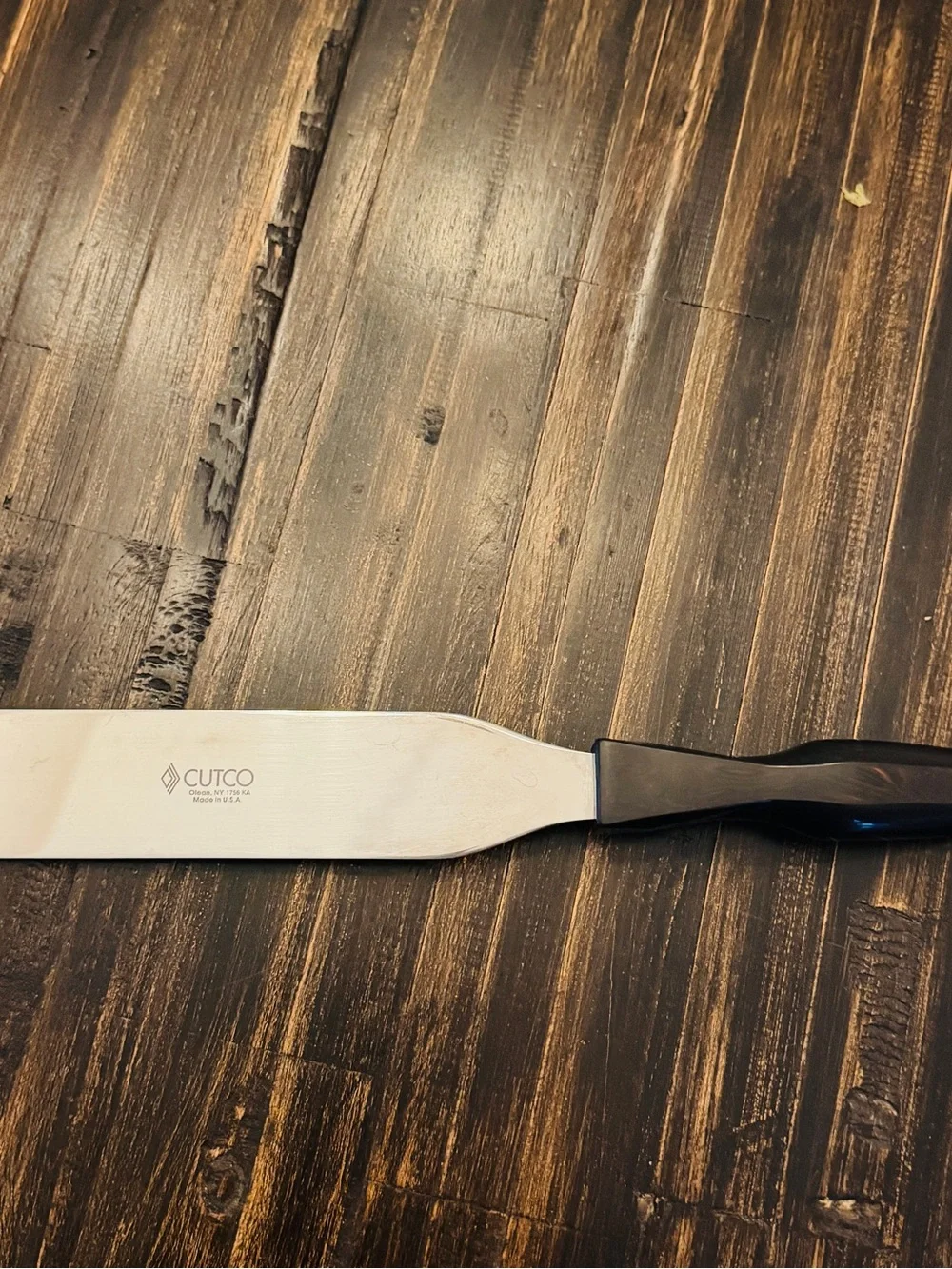 CUTCO 1756 Professional Spatula Frosting Cake Spreader Brown Handle USA 12.75